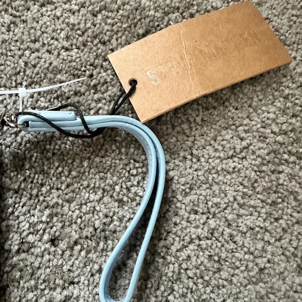 Steve Madden BCabbyy Faux Leather Wristlet Ice Blue - Picture 6 of 10